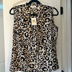 Calvin Klein Small NWT Women's Leopard Print Top